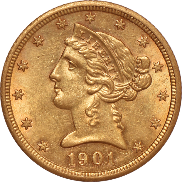 Twelve Liberty Head half-eagles