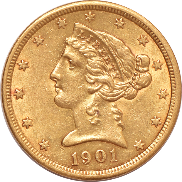 Twelve Liberty Head half-eagles