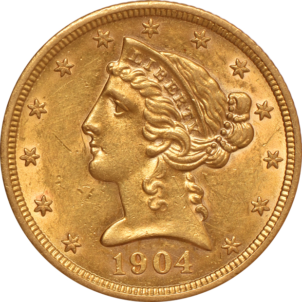 Twelve Liberty Head half-eagles