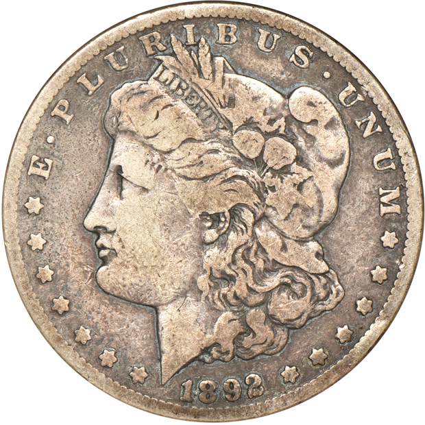 Four Carson City Morgan silver dollars certified by ANACS