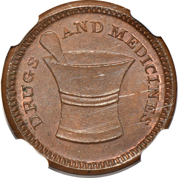 Five certified Civil War tokens