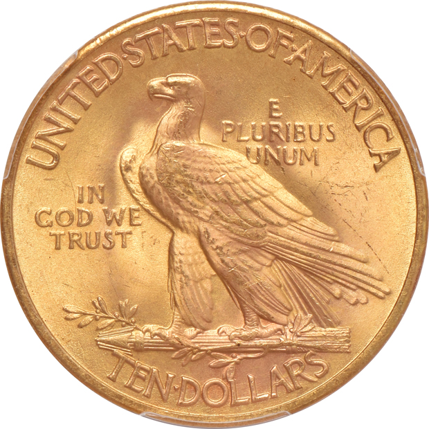 Four Indian eagles, all PCGS MS-64+