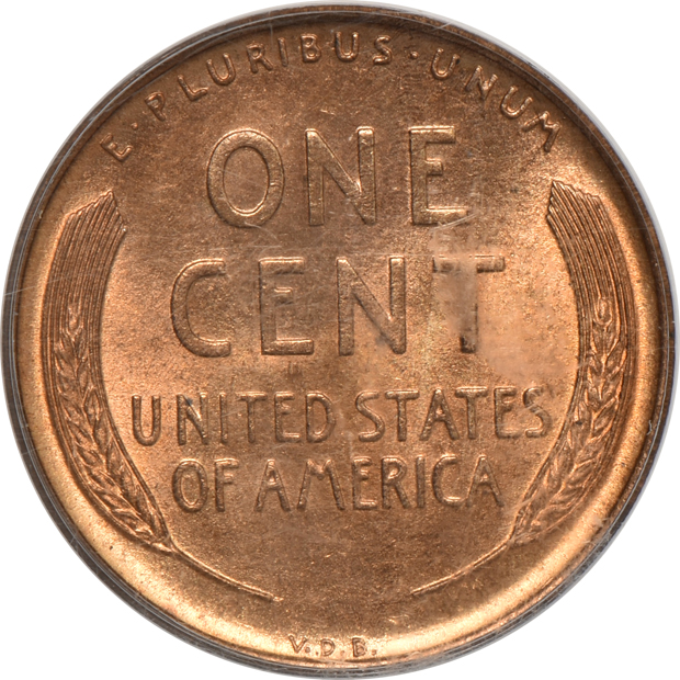 1909-S VDB Lincoln PCGS MS-64RD (green label)