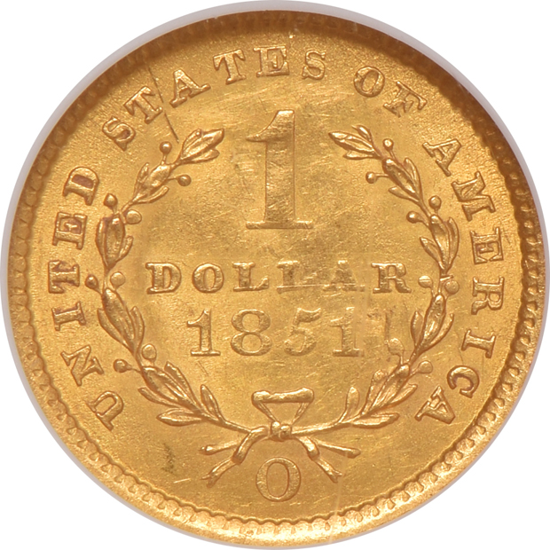 1851-O NGC MS-61