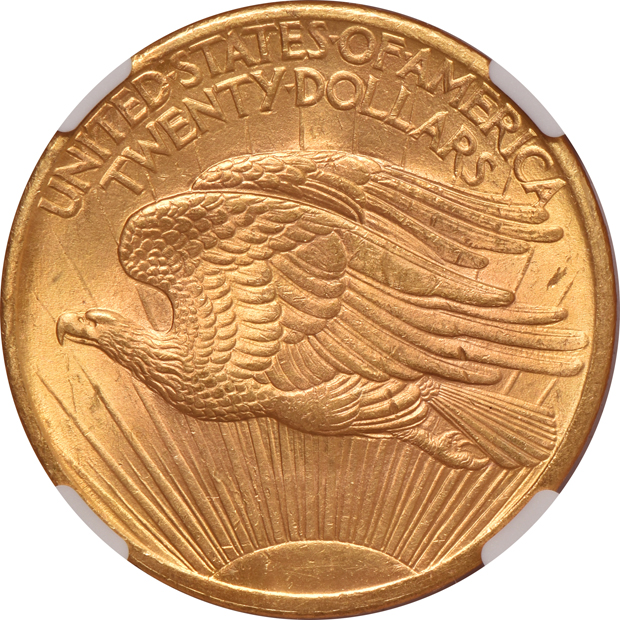 1907 No Motto Saint Gaudens NGC MS-63