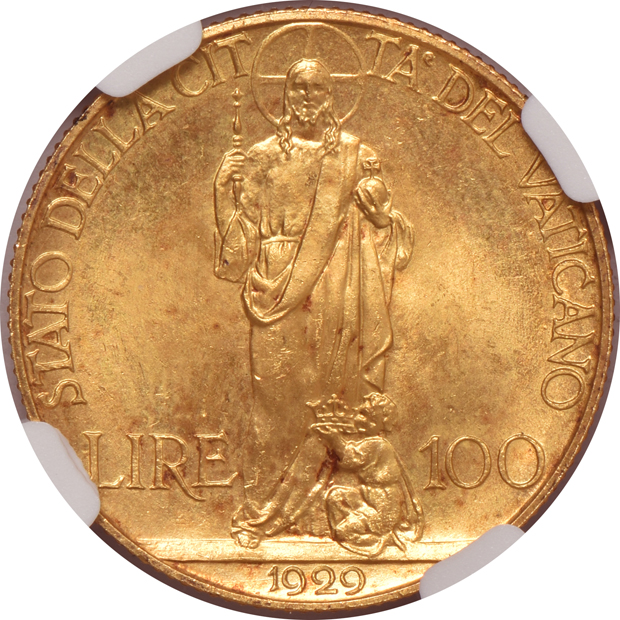 Vatican - 1929-VIII 100 lire - NGC MS-64
