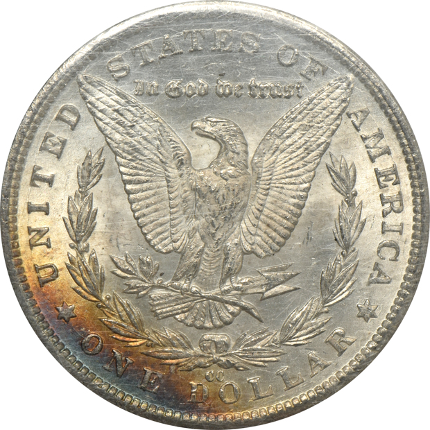 Two 1881-CC MS-62, and an 1881-S MS-62+, all GSA softpack NGC