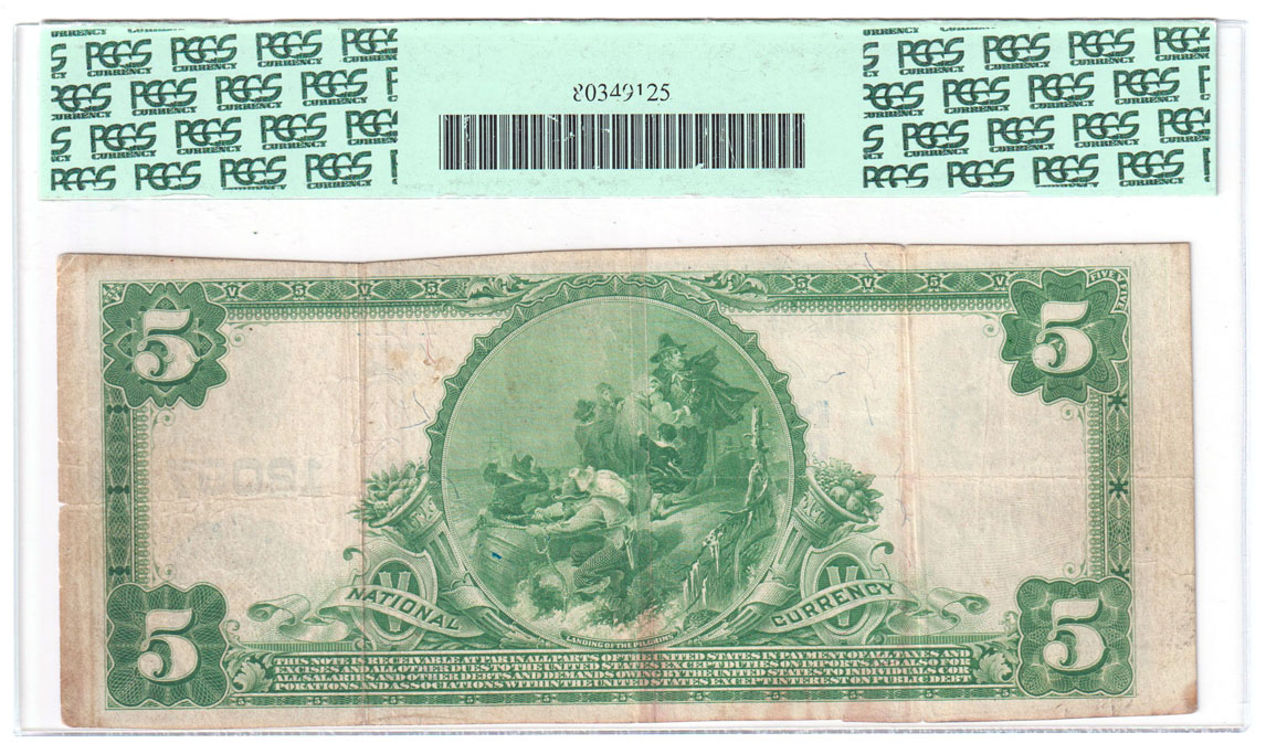 1902 $5 Blue Seal - Zeigler, IL Charter #12097 - PCGS VF-20