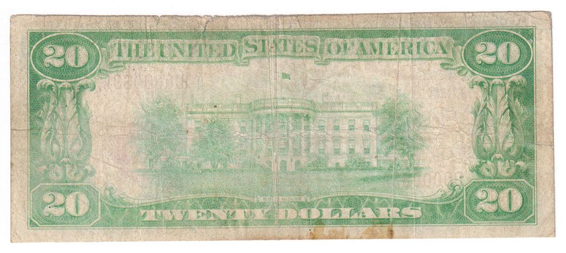 1929 $20 Type 1 - Virginia, IL Charter #2330 - VG