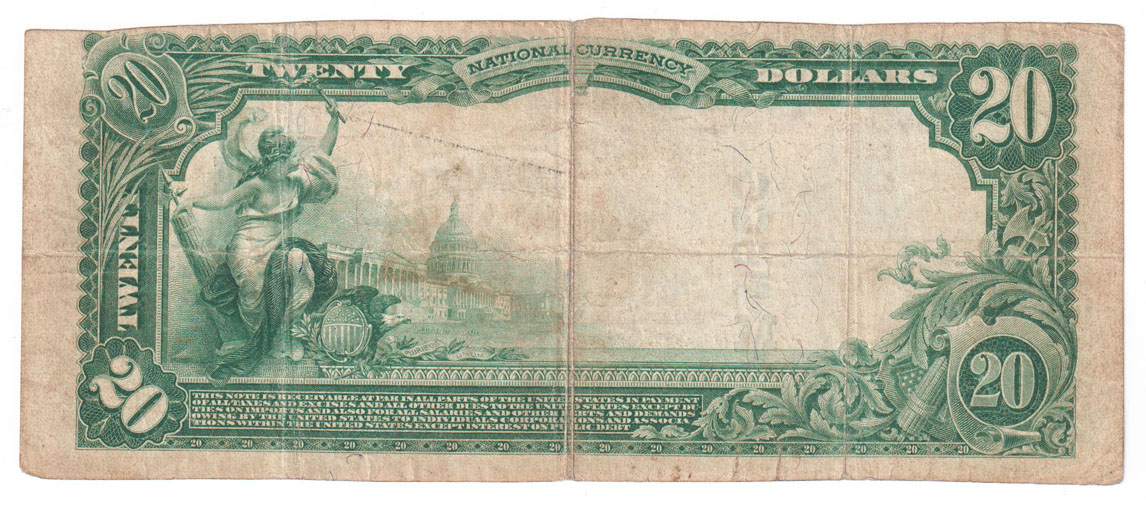1902 $20 Blue Seal - Goreville, IL Charter #7606 - F