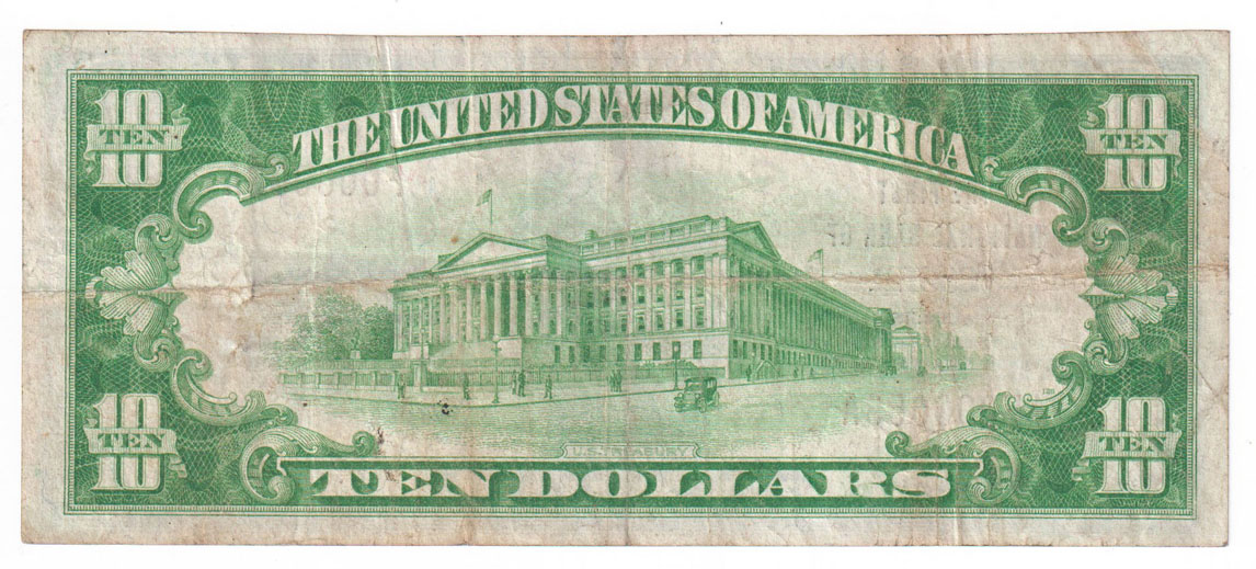 1929 $10 Type 1 - Sesser, IL Charter #8758 - VF