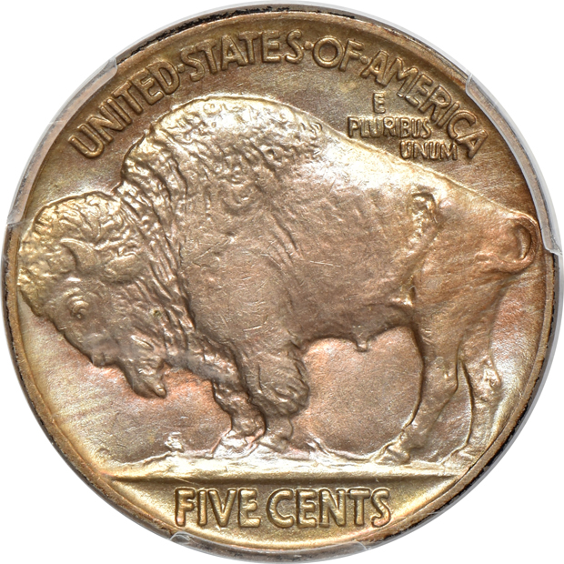 1891 Morgan silver dollar and a 1918 Buffalo nickel, both PCGS MS-63