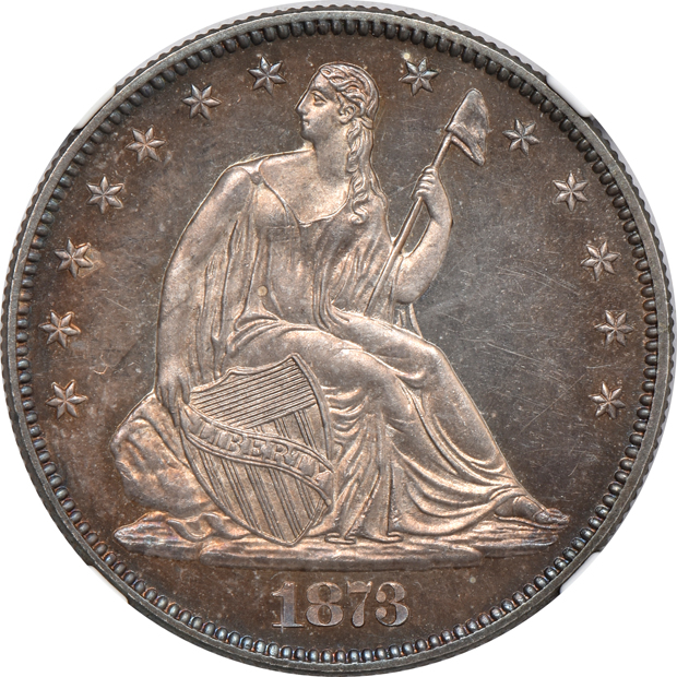 1873 No Arrows, Closed 3 NGC PR-65 CAMEO