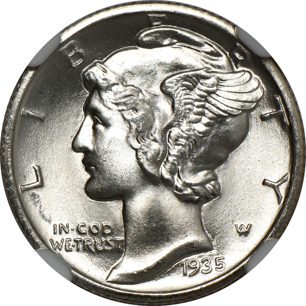 1935, 1936, and 1937, all NGC MS-67 FB