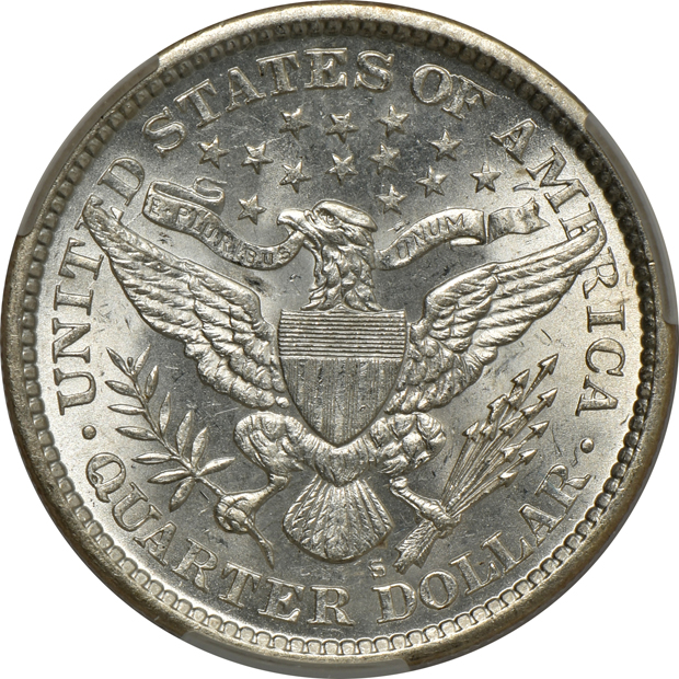 1895-O AU-53, and an 1895-S AU-55, both CACG