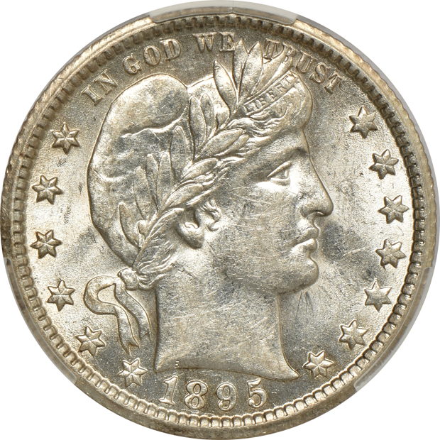 1895-O AU-53, and an 1895-S AU-55, both CACG