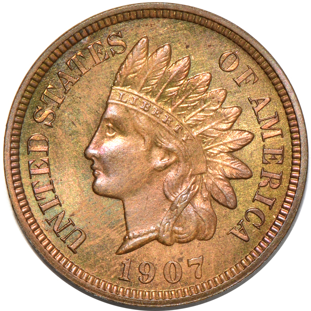 Five Proof Indian cents