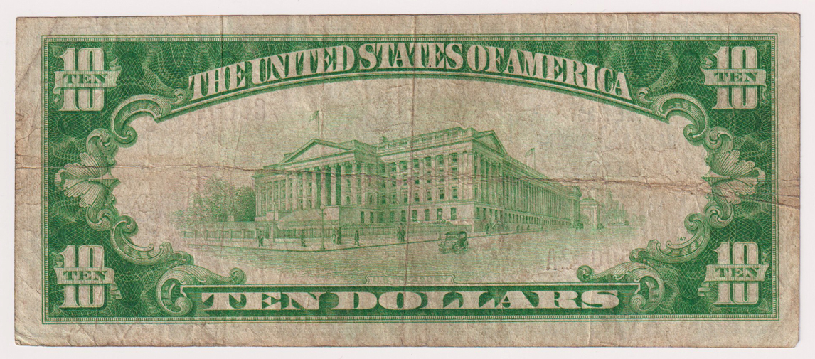 1929 $10 Type 1 - Ullin, IL Charter #8180 - VG