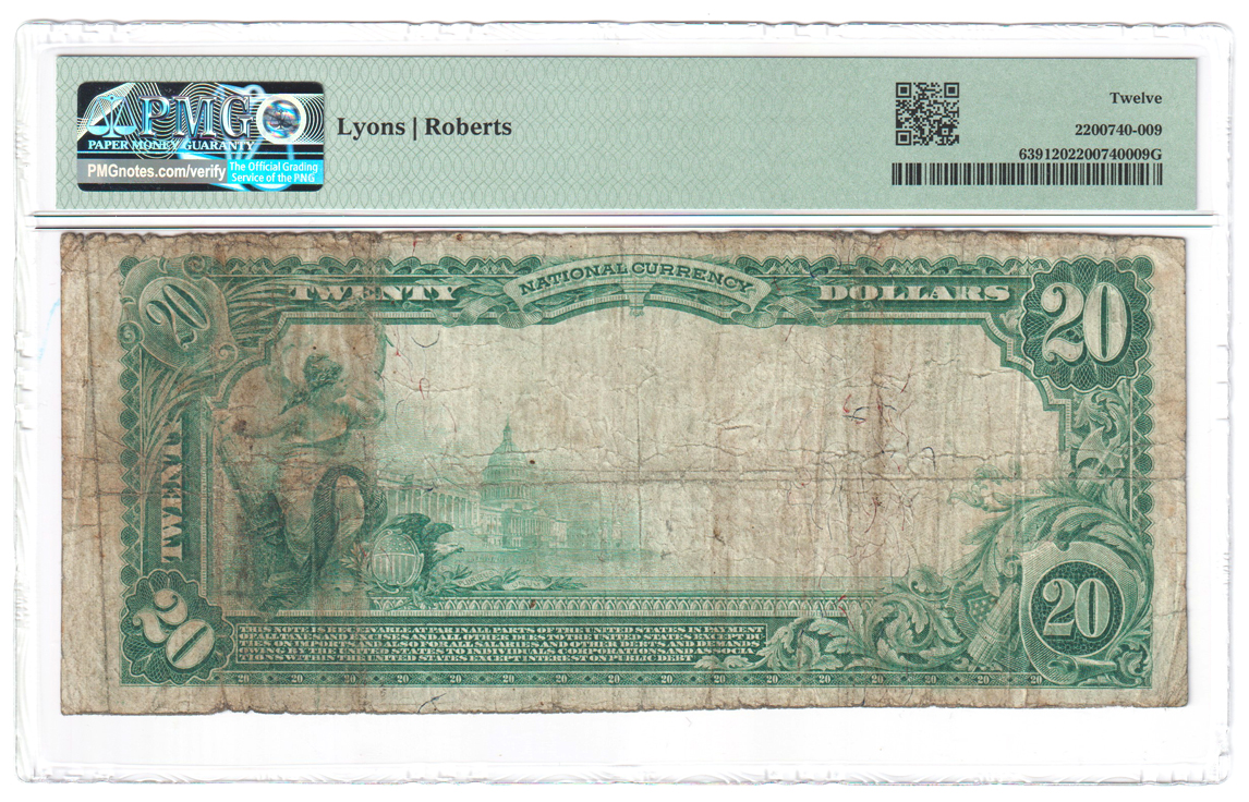 1902 $20 Red Seal - Fairfield, IL Charter #6609 - PMG F-12