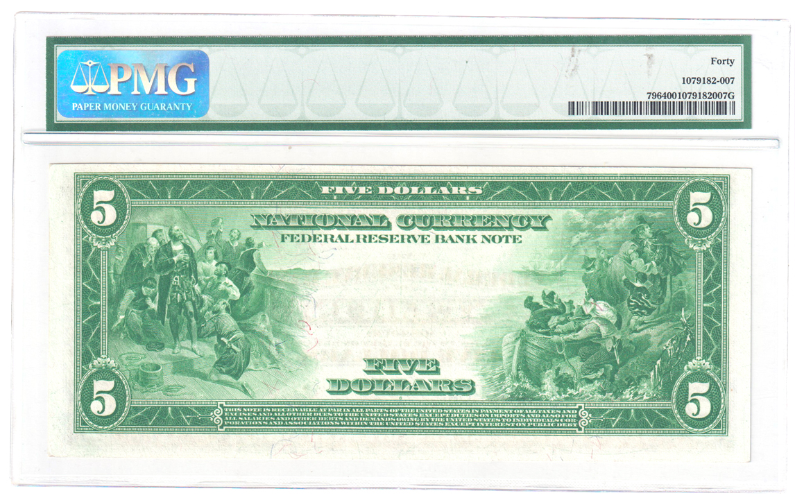 1918 $5 St. Louis Fr# 796 - PMG VF-40