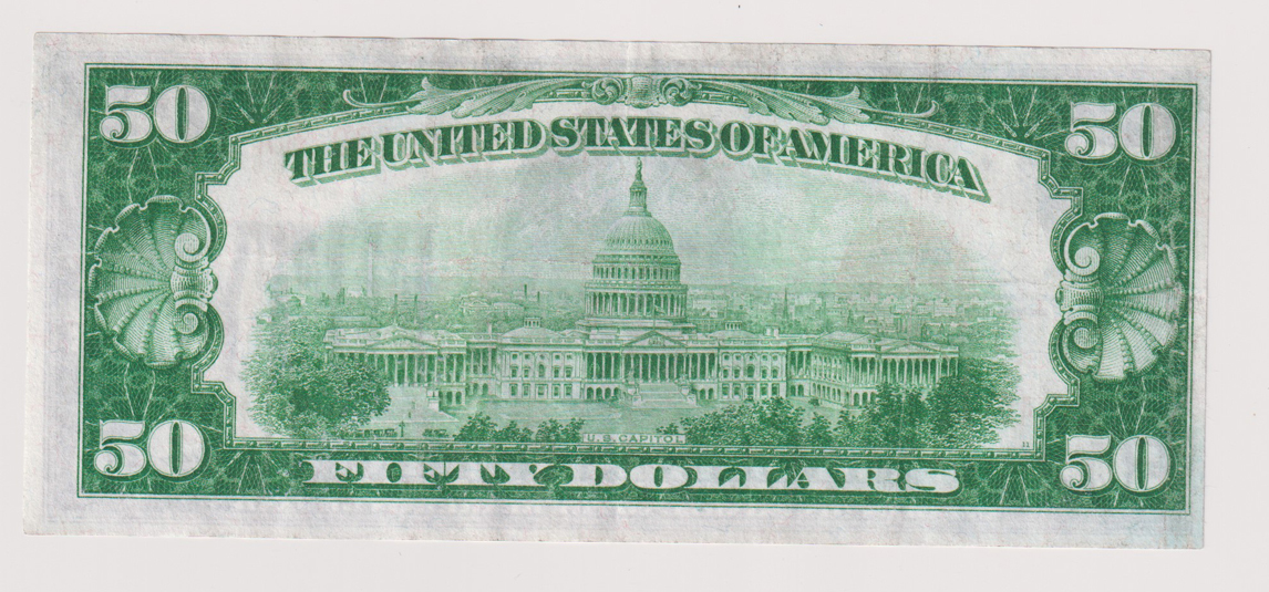 1928 $50 Fr# 2404 - VF