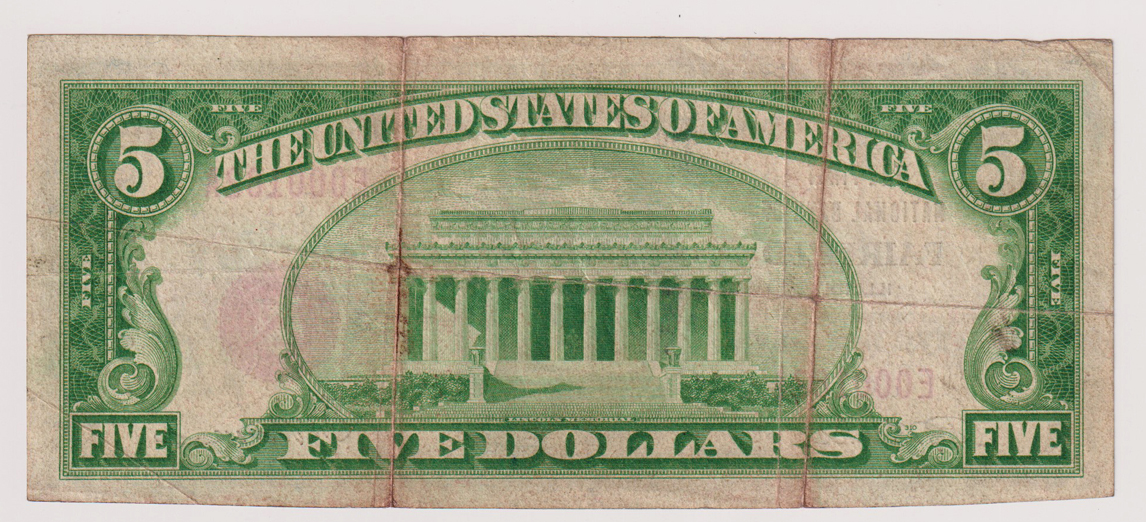 1929 $5 Type 1 - Fairfield, IL Charter #5009 - VF