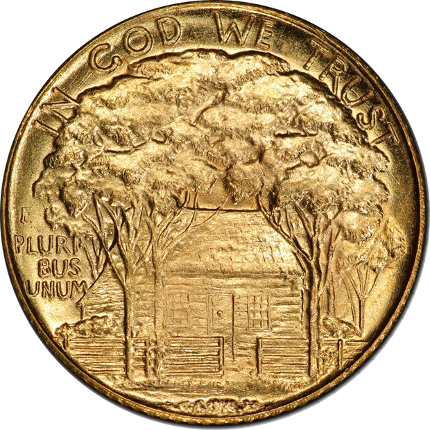 1922 $1 Grant Memorial With Star PCGS MS-66