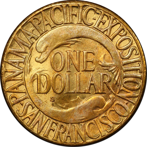 1915-S $1 Panama-Pacific PCGS MS-65