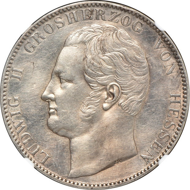 Germany - 1641 Augsburg taler AU details/cleaned, 1795 Bamberg taler AU details/plugged, and an 1847 Hesse-Darmstadt 2 taler AU details/obverse repaired, all NGC