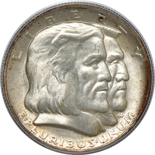 Six PCGS certified Uncirculated silver commemorative half-dollars