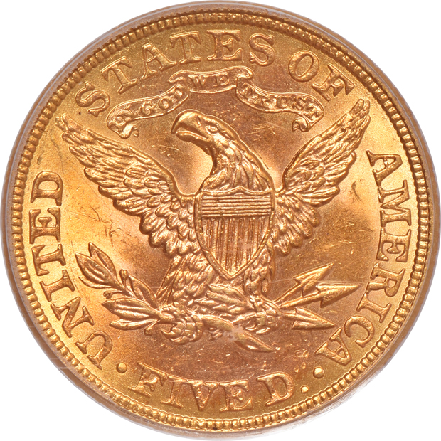Four Liberty Head half-eagles, all PCGS MS-63
