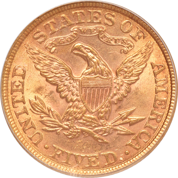 Four Liberty Head half-eagles, all PCGS MS-63