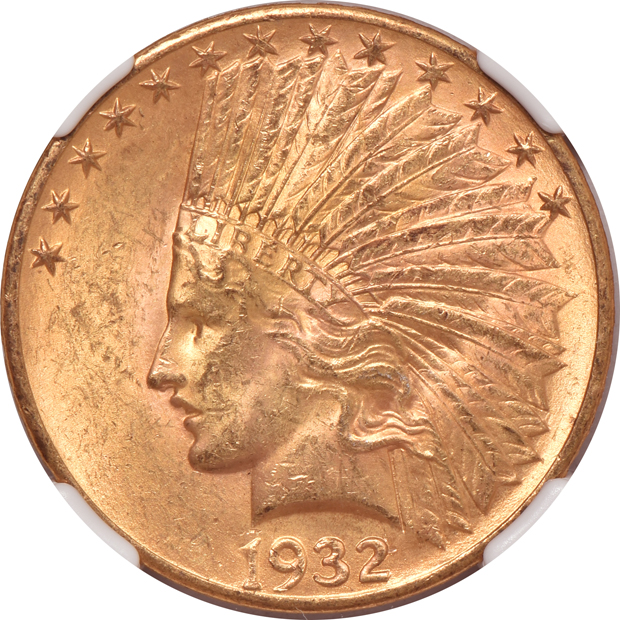 Seven Indian Head eagles, all NGC MS-62
