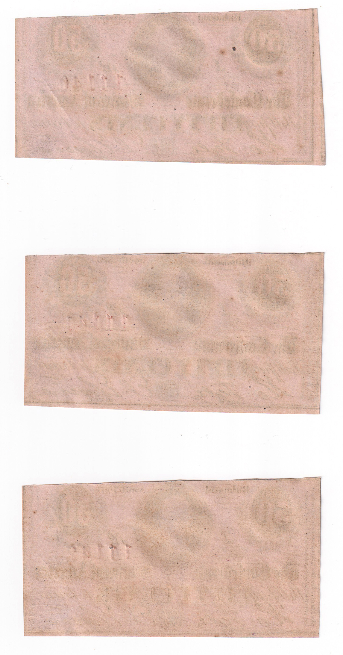 Group of 33 consecutive April 6, 1863 50 cent T-63 notes