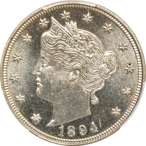1883 No Cents PR-64+, 1894 PR-64+, and a 1909 PR-64, all CACG