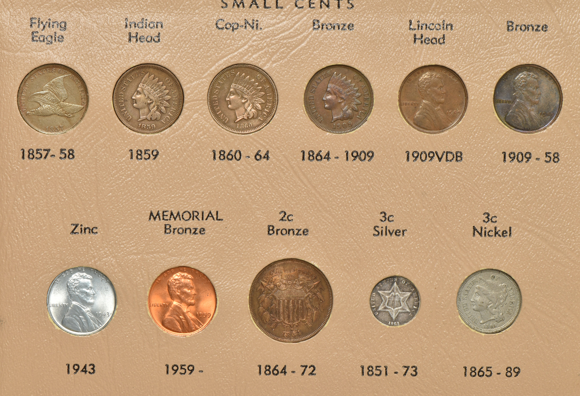 Collection of 86 U.S. type coins, including gold, in a complete Dansco 7070 album