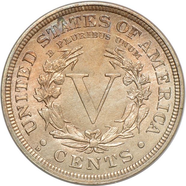 1866 Shield nickel AU, 1902 Liberty nickel Proof, and a 1912-D UNC