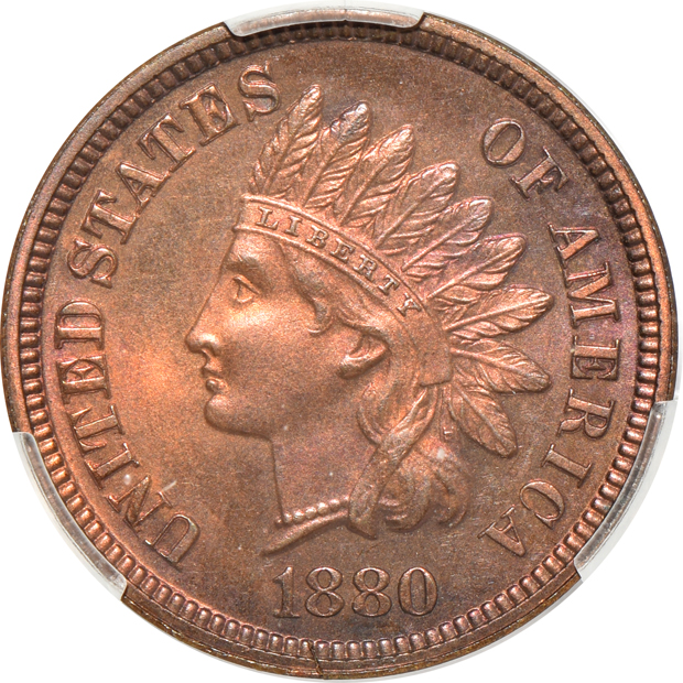 1880 PR-63RB, 1992 PR-63RB, and an 1899 PR-63BN, all CACG