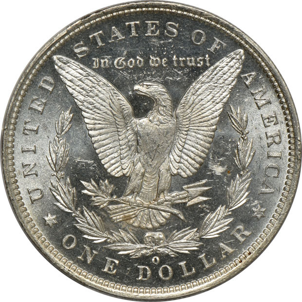 1878-S MS-65, and an 1888-O MS-63PL, both PCGS CAC