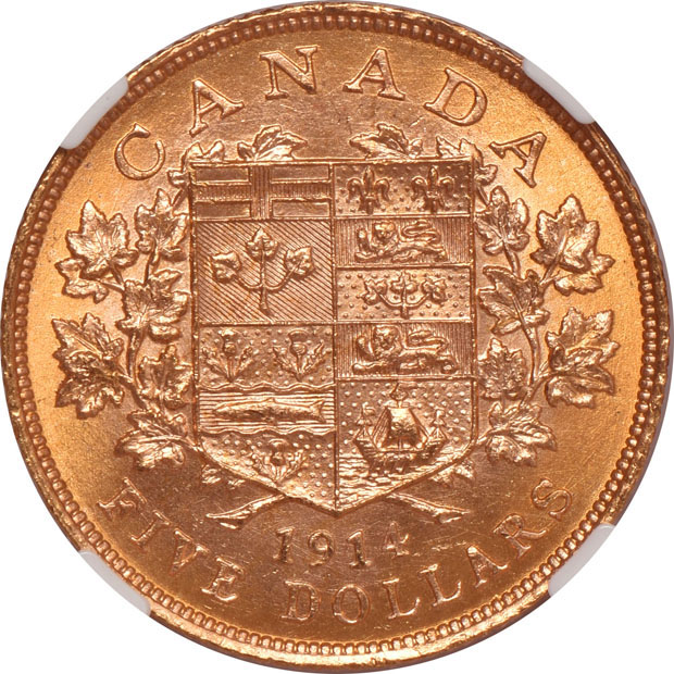 Canada - 1914 $5 - NGC MS-64
