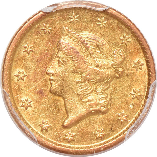 1849-O AU-50, and an 1862 MS-61, both PCGS