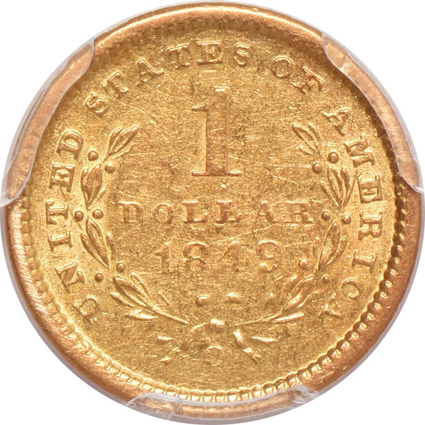 1849-O AU-50, and an 1862 MS-61, both PCGS
