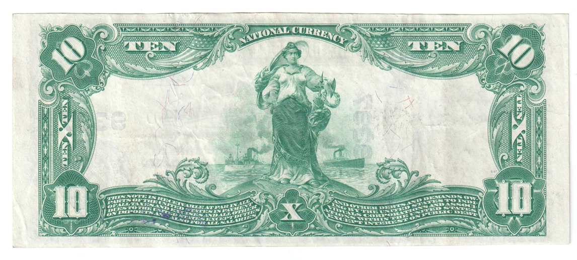 1902 $10 Blue Seal - Brighton, IL Charter #9397 - AU