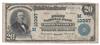 1902 $20 Blue Seal - Brownstown, IL Charter #10397 - F