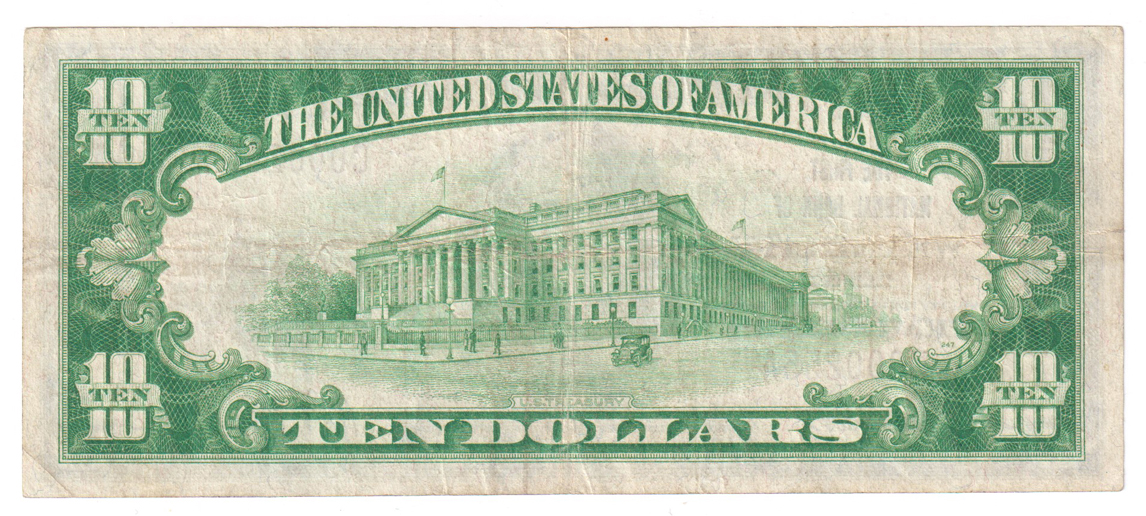 1929 $10 Type 1 - Wayne City, IL Charter #10460 - VF