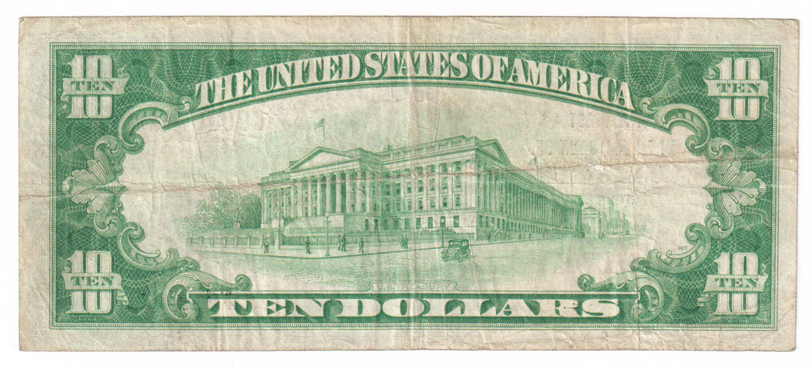 1929 $10 Type 1 - West Salem, IL Charter #9338 - VF