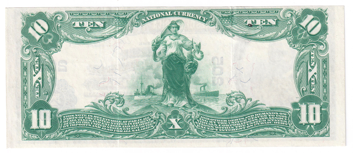 1902 $10 Blue Seal - Springfield, IL Charter #205 - XF
