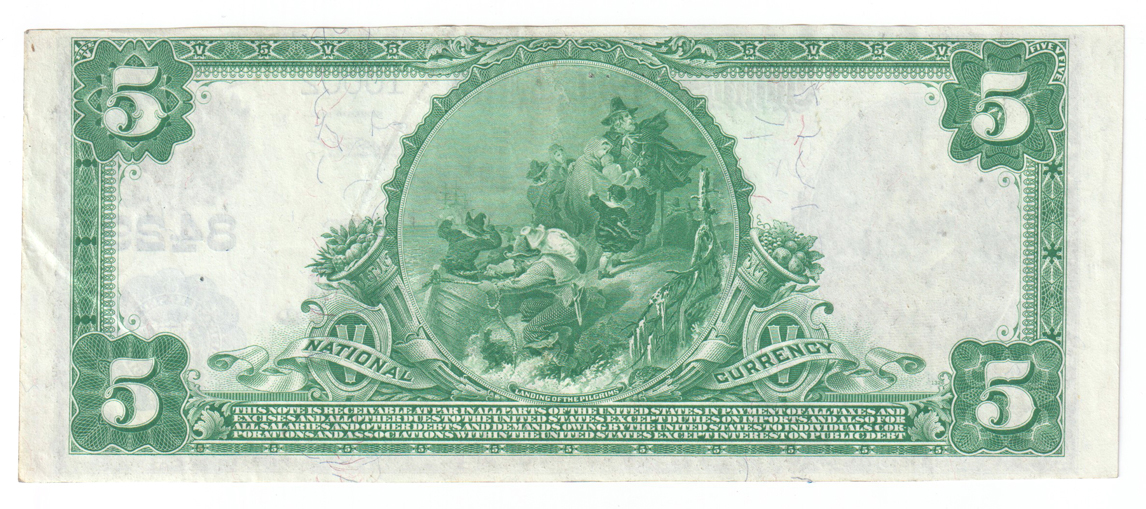 1902 $5 Blue Seal - Albion, IL Charter #8429 - AU