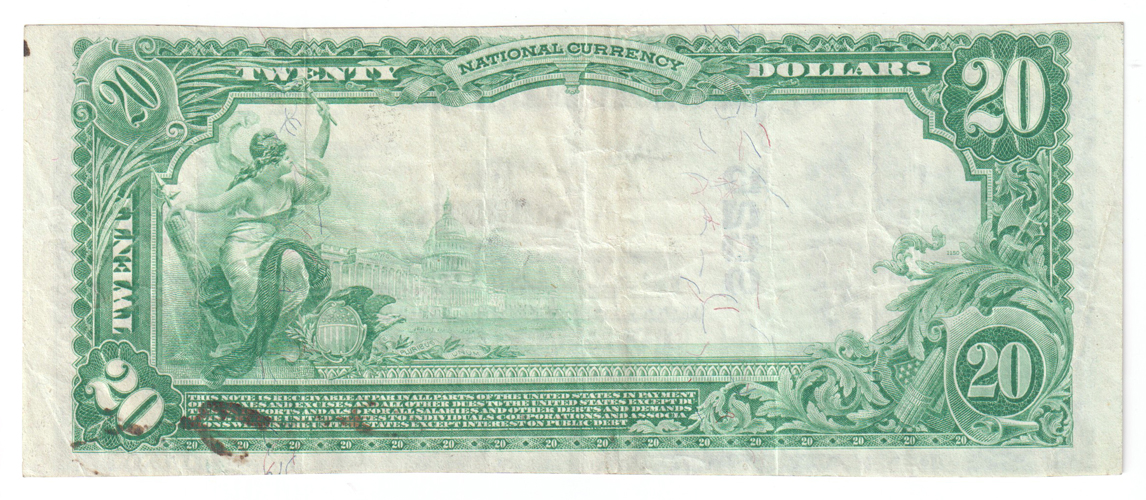 1902 $20 Blue Seal - Albion, IL Charter #9025 - VF