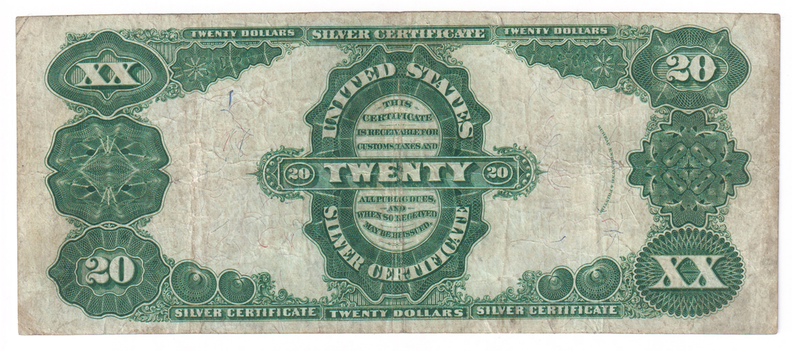1891 $20 Fr# 321 - VF